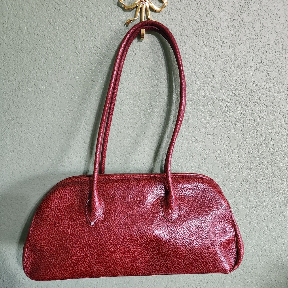Furla Red Pebbled Leather Shoulderbag